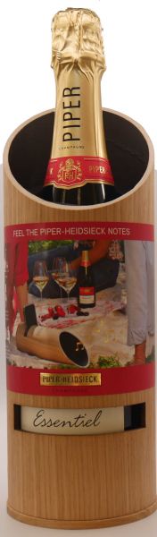 Piper-Heidsieck Champagner Essentiel Natural Sound mit Flaschenbox mit Sound Boxit Flaschenbox